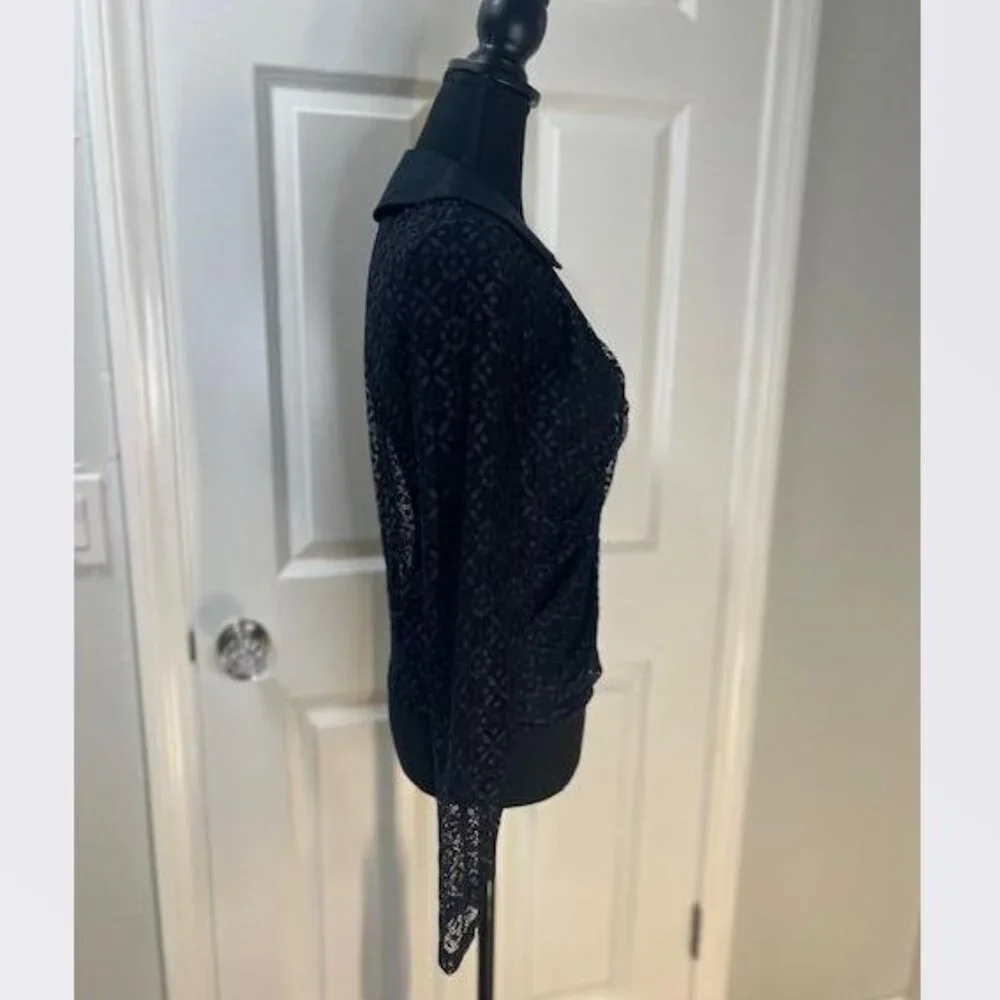 Anthropologie Maeve Draped Shell Sheer Tank in Black - Size Medium - NWT
